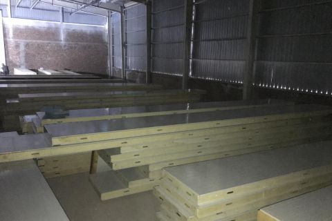 4200立方冷冻库施工现场